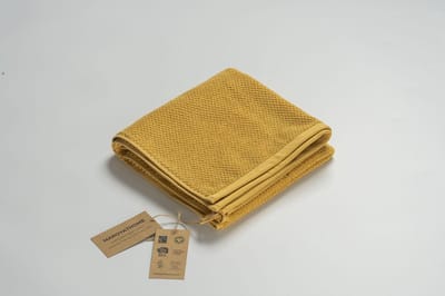 Maroyathome UNO Handdoeken - Badhanddoeken 70x140cm - Bath Towels - Fairtrade Katoen - Zacht en Absorberend - Geel - 1 Stuk