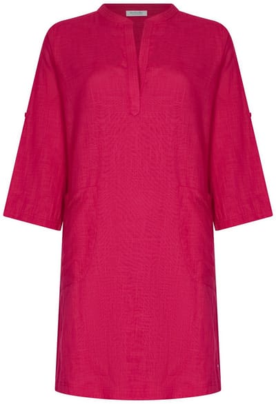 MyRebelle - Jurk/Cover-up - Geweven Katoen - Roze - Maat 40