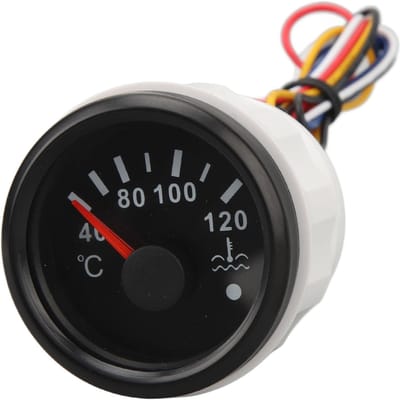 52MM Watertemperatuurmeter 40 tot 120 graden C DC9 tot 32V Wijzer Watertemperatuurmeter met Achtergrondverlichting zwart