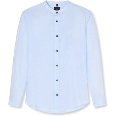 OLYMP Casual Overhemd, Regular Fit, Opstaande kraag, Bleu