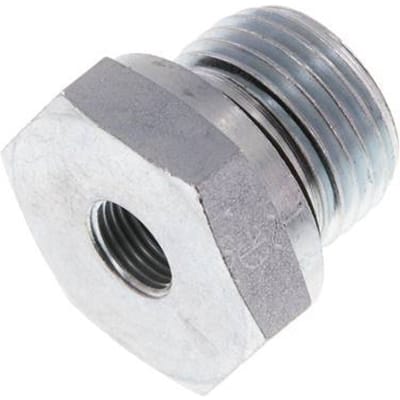 G 1/2'' x G 1/8'' M/F Verzinkt Stalen Neusstuk 630 Bar - Hydrauliek [2 Stuks]