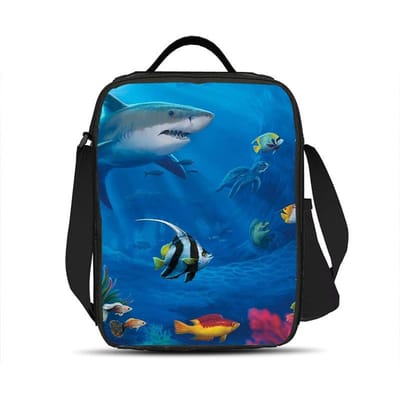 Onderwater Wereld IJszak Lunchtas Veelzijdig Cartoon Grote Capaciteit Sterke Prestaties Beste Cadeau voor Jongen of Meisje School Verjaardag