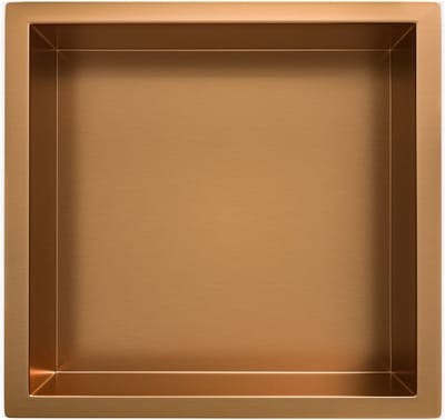 Wiesbaden Demis inbouwnis 30 x 30 x 10 cm geborsteld brons koper