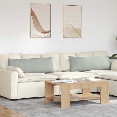 vidaXL - Zitkussens - 2 - pcs - Lichtgrijs - 120 - x - 40 - cm - Corduroy - stof