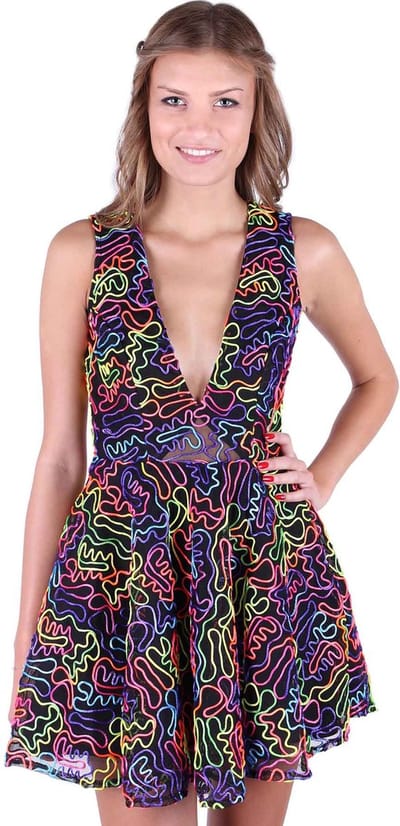 John Zack neon ballerina mini, doorschijnende achterkant