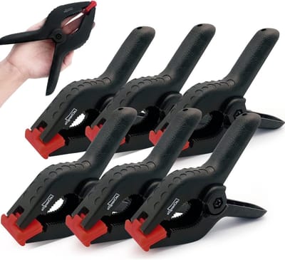 Extra sterke plastic klemmen, 6.1 inch, voor klussen, fotografie en DIY-projecten (Verpakking van 6)