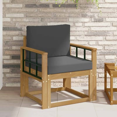 vidaXL - Buitensofa - Polyester - Wit - en - Anthraciet