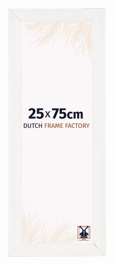Fotolijst 25x75 cm - MDF - Wit Geveegd - Praag