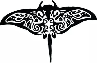 GoedeDoelen.Shop | Body Tattoo Adelaarsrog | Eagle Ray Tattoo | Tijdelijke Tatoeage | Adelaarsrog | Rog | Eagle Ray | Save The Ocean | Roggen Tattoo | Nep Tattoo
