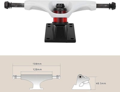 Dailygoods- Skateboard Trucks 8.0 - Lichtgewicht Aluminiumlegering - Professionele Beugel - Duurzaam - Betrouwbare Ondersteuning - Naadloze Rit - Skateboardbeugels