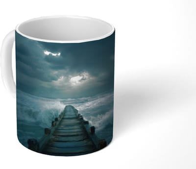Mok - Koffiemok - Steiger - Storm - Golven - Mokken - 350 ML - Beker - Koffiemokken - Theemok