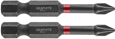 Graphite PH1 - Udarbit - 50mm - S2 Staal - Voor Zware Taken