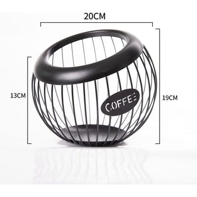 IJzeren Koffiecapsulehouder Fruit Snack Opbergrek Multifunctioneel Hol Koffiepad Opbergrek Geschikt voor Thuiscafés gray