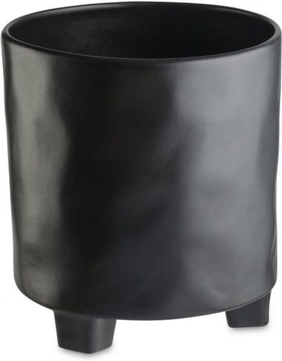 Costa Nova Riviera servies aardewerk kom op pootjes Sable Noir - zwart 21 x 22 cm