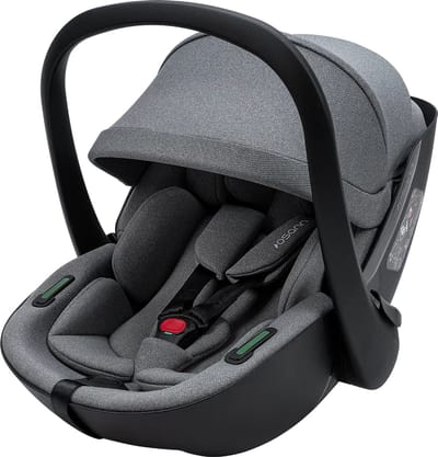 Osann Cuddle i-Size Autostoel 40-150 cm – Isofix – R129 – Groep 0/1/2/3 – Verstelbare Hoofdsteun & Comfort Insert - Grijis