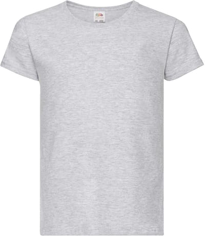 Fruit Of The Loom Meisjes Kinderen Valewewight T-shirt met korte mouwen (Heather Grijs)