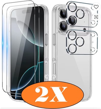 Screenprotector geschikt voor iPhone 17 Pro Max ScreenProtector en Camera lens protector/ Tempered glass - Beschermglas - Glasplaatje - 2+2 stuks