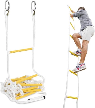 Nood Brandtrap - Touwladder Veiligheid - Snelle Ontsnapping - 900kg Draagvermogen - 4 Meter Lengte
