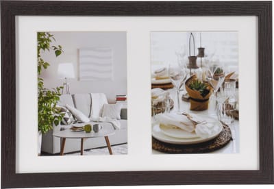 Fotolijst - Henzo - Modern Gallery - Collagelijst voor 2 foto's - Fotomaat 13x18 cm - Donkerbruin