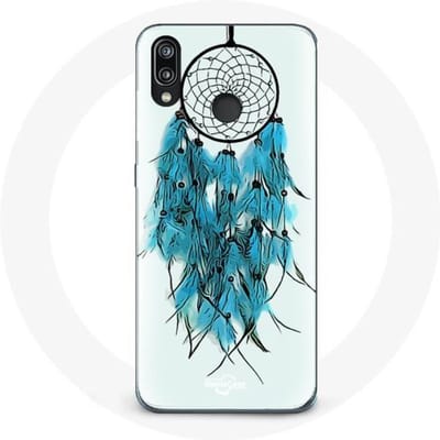 Coque - Huawei - P20 Lite - Attrape Rêve - Souple - Bleu et Blanc blanc