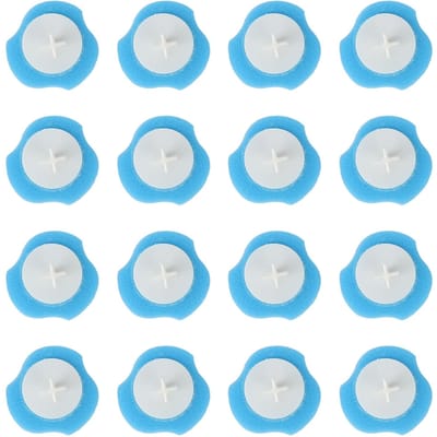 16 pcs Têtes de Rechange pour Brosse de Toilette Nettoyant Jetable Soluble dans l'Eau Recharges pour Brosse de Toilette pour Salle de Bain