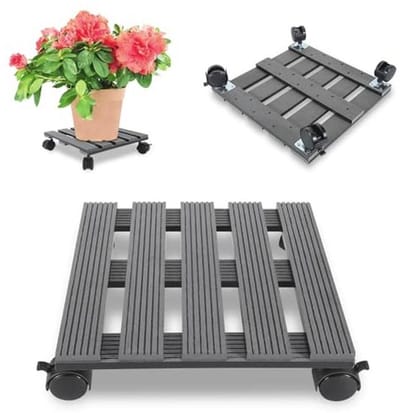 Plantenroller Vierkant 30 x 30 cm voor Binnen en Buiten met Wielen - Draagkracht 80 kg