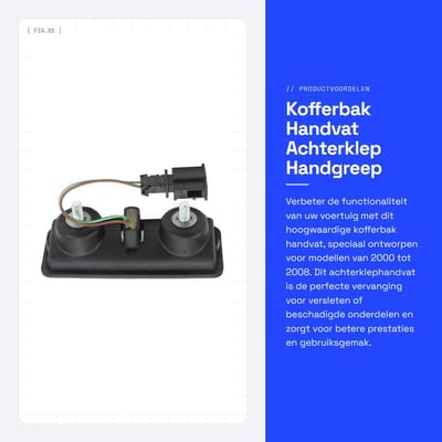 Dailygoods- Achterklep Handvat Betrouwbare Vervanging - Kofferbak Handgreep - Compatibel met 2000-2008 - Strenge Fabriekstest - Perfecte Prestaties - Vervaardigd volgens Fabrieksnormen - Achterklephandgreep
