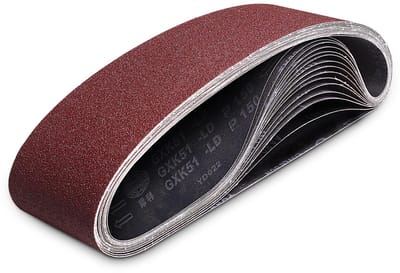 Dailygoods- Schuurbanden 15 stuks - 100 x 915 mm - Korrelgrootte 80/120/150/240/320 - Set voor bandschuurmachine - Schuurpapier set - Geschikt voor stationair gebruik