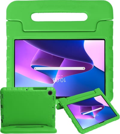 Hoesje - Geschikt voor Lenovo Tab M10 Plus (3e / 3rd Generatie) - Kinderhoes Shockproof Bumper - Kidsproof Case - Tablethoes - Kinder Hoes Cover - Groen