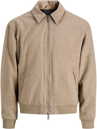 Jack & Jones - Heren Jas zomer Cover Bomber - Beige - Maat XXL