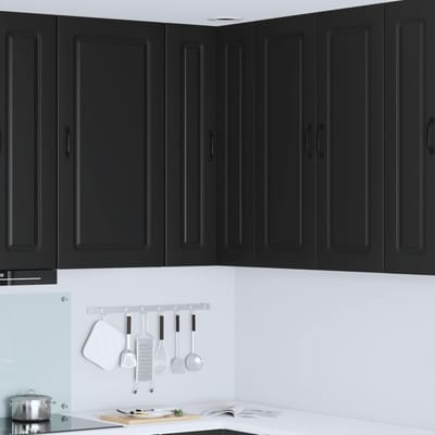 vidaXL - Vaatwasserpaneel - Kalmar - Zwart - 57 - x - 57 - x - 100 - cm - Bewerkt - hout