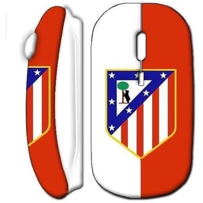 Souris sans fil - MANIACASE - Atletico Madrid - Blanc - USB wifi - Compatible Mac et PC