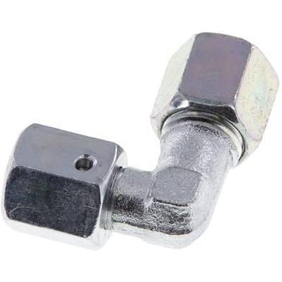 M14x1.5 x 6S Verzinkt Stalen Verstelbaar L-Fitting 90graden met Afdichtconus en O-ring 630 Bar DIN 2353