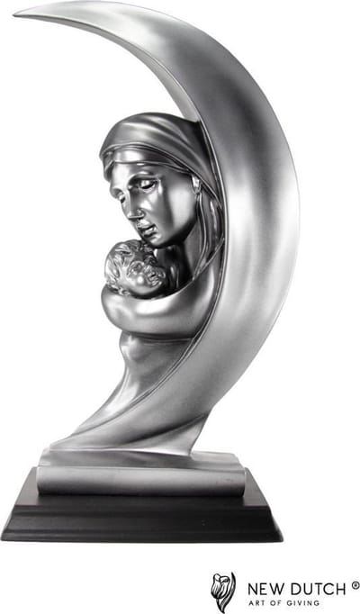 Mother and Child 30 cm (Beeld) Staand model, Zilverkleurig