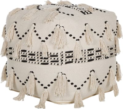 THONDI - Poef - Beige - 45 cm - Katoen