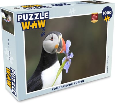 Puzzel Romantische puffin - Legpuzzel - Puzzel 1000 stukjes volwassenen