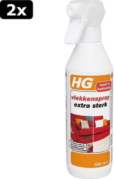 2x HG Vlekkenspray Extra Sterk 0,5L