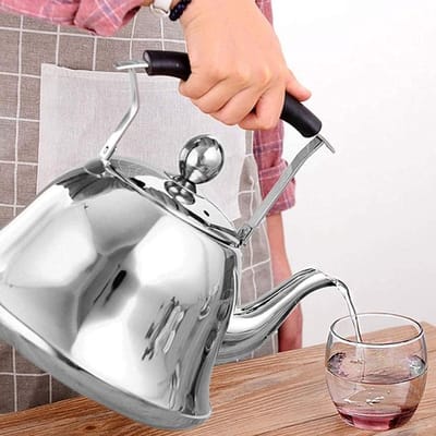 Theeketel Fornuis - Gepolijste Waterketel - Water Koken - Met Fluitsignaal - 3 Liter - Zilver