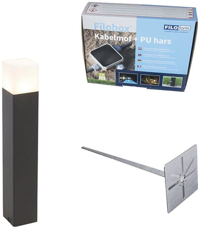 QAZQA denmark - Moderne Staande Buitenlamp | Staande Lamp voor buiten - 1 lichts - H 50 cm - Wit - Buitenverlichting