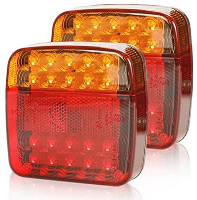 Led-aanhangerverlichting 12 V met kentekenplaatverlichting en waterdichte remlichten voor vrachtwagens, bestelwagens, caravans, tractoren en landbouwvoertuigen