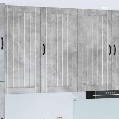 vidaXL - Wandkast - LUCCA - Betongrijs - 50 - x - 31 - x - 100 - cm - Bewerkt - hout