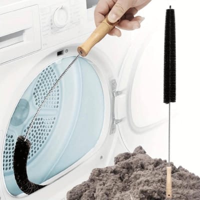 1 Pak Wasmachine Luchtkanaal Reinigingskit Wasmachine Pluisborstel Luchtkanaalreiniger Lang Flexibel Koelkast Wasmachine Pluis Luchtkanaal Valborstel Gas Elektrisch Brandpreventie Afvoer one-size zwart
