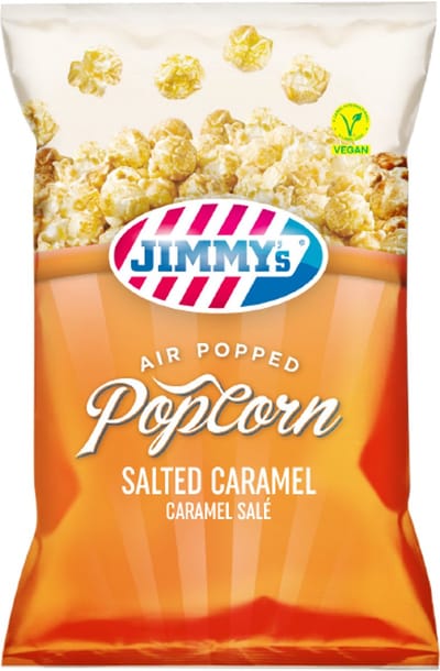 JIMMY's Popcorn Salted Caramel Impuls bag 12x150g Air-Popped