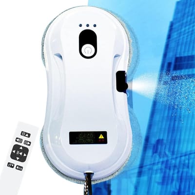 Robot Glazenwasser - Ramen Reiniger - Hoge Ramen Schoonmaken - Automatische Waterspray - 5600 Pa Zuigkracht - Wit