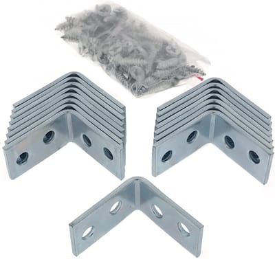 Benson Hoekankers - 48x stuks - stoelhoeken incl. schroeven - 25 x 14,5 mm - metaal - hoekverbinders