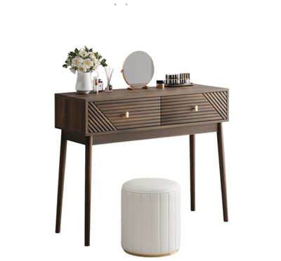 Jurrys Kaptafel - Make-up tafel - dressoir - Decoratietafel - Modern - Stijlvol - Opbergruimte - Stabiel - Bruin - 100×35×80cm