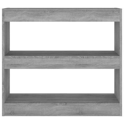 vidaXL - Boekenkast/kamerscherm - 80x30x72 - cm - grijs - sonoma - eikenkleurig
