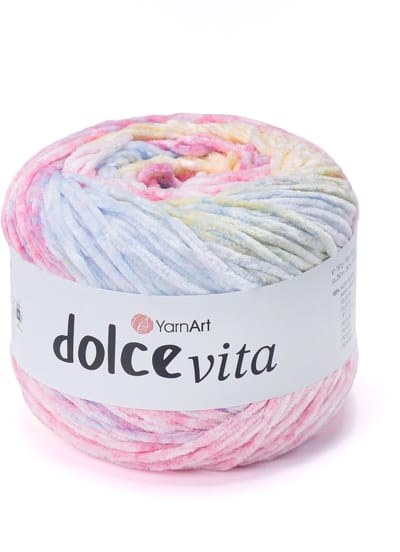 YarnArt Dolce Vita Chenille Verloopgaren - 100% Micropolyester - voor Truien en Vesten Haken en Breien - 150g / 260m - Kleur 3413