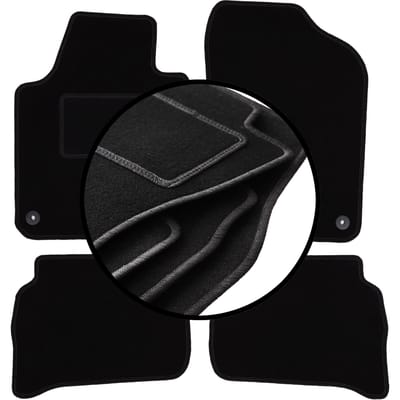 Complete set veloursmatten voor: Skoda Fabia III hatchback, stationwagen (2014-)