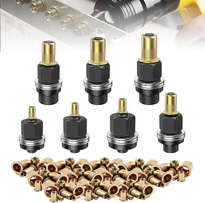 Complete Rivet Nut Set met 70 Stuks voor M3 M4 M5 M6 M8 M10 M12 - Handmatige Rivet Tool voor Diverse Toepassingen